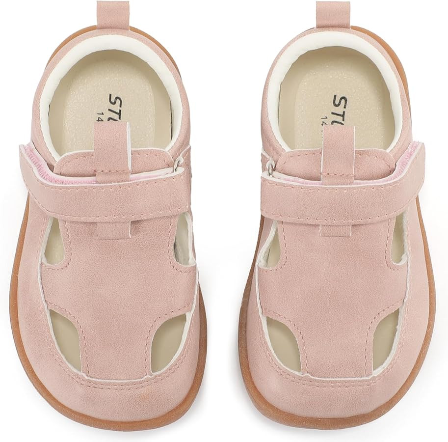 STQ KIDS Toddler Wide Toe Box Boys Girls Sandals Baby Flats Zero Drop with Hook and Loops Non-Sli... | Amazon (US)