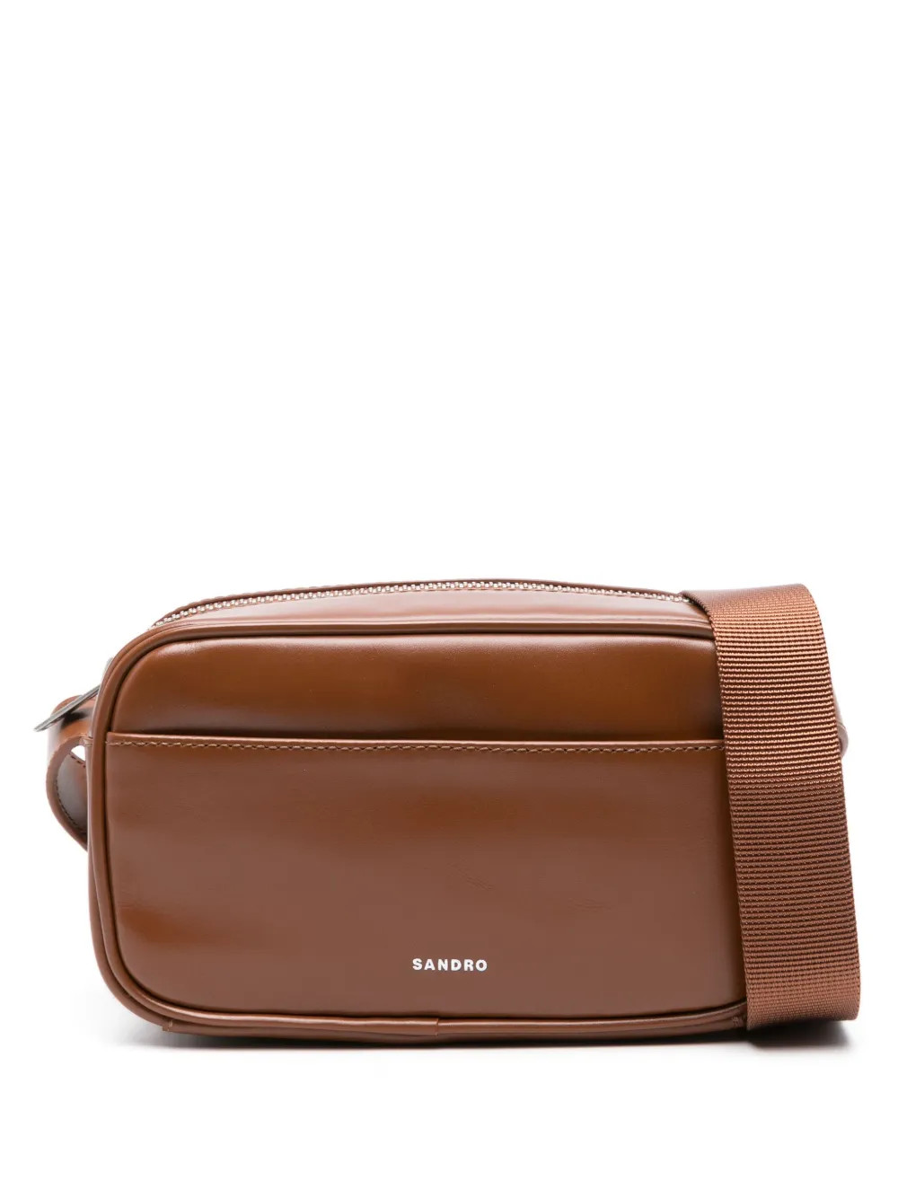 logo-print leather messenger bag | Farfetch Global