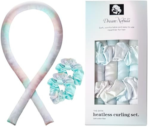 Satin Heatless Curling Set - Hair Rollers for Heatless Curls Heatless Hair Curlers & Hot Rollers Hair Curlers to Sleep in Heatless Curling Rod Headband Heatless Curler （Dream Nebula） | Amazon (US)