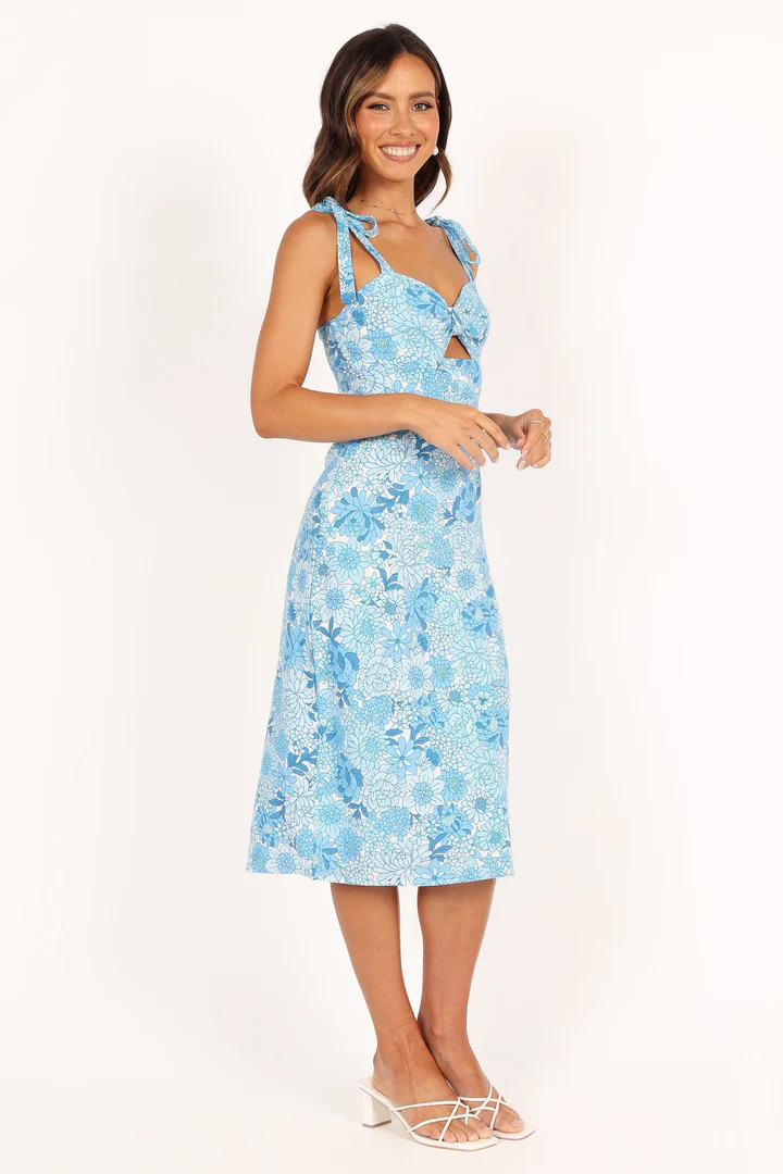 Maisie Midi Dress - Blue Floral | Petal & Pup (US)