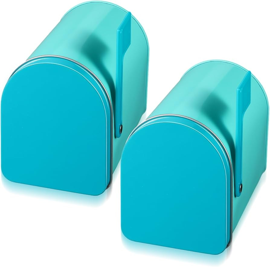 Tandefio 2 Pcs 5'' x 3'' Tinplate Mailbox Toy Mini Tin Small Decorative Tiny Mailbox DIY Craft Gi... | Amazon (US)