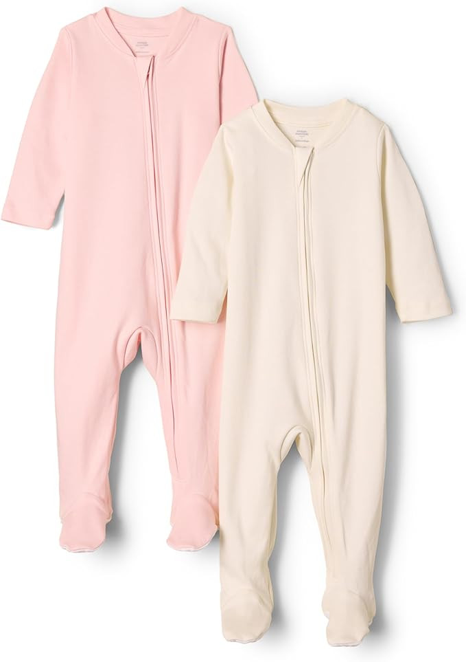 Amazon Essentials x Sofia Grainge Unisex Babies' Cotton Footed Sleep and Play Bodysuit, Pack of 2 | Amazon (US)
