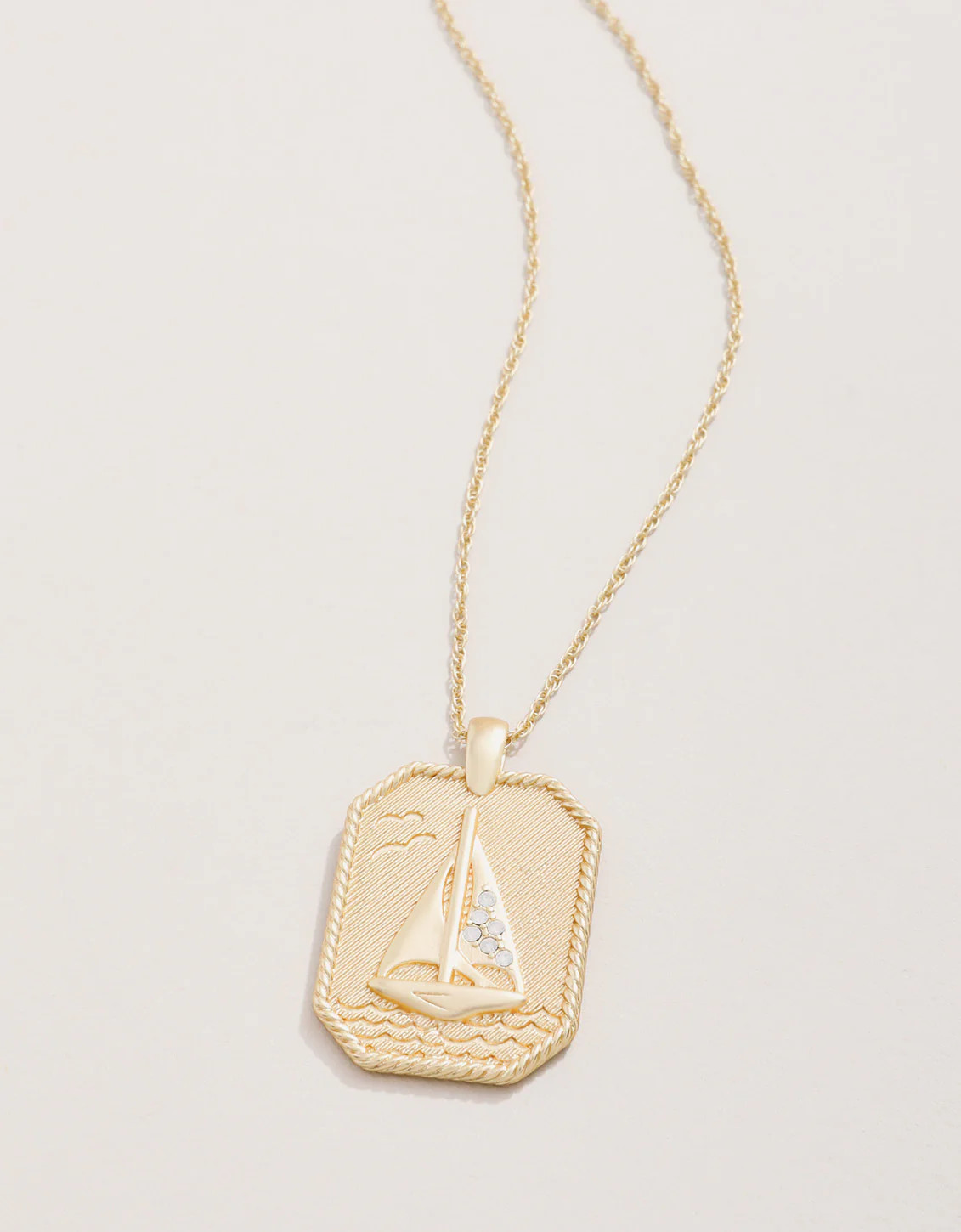 Set Sail Necklace 18'' White Opal | Spartina 449