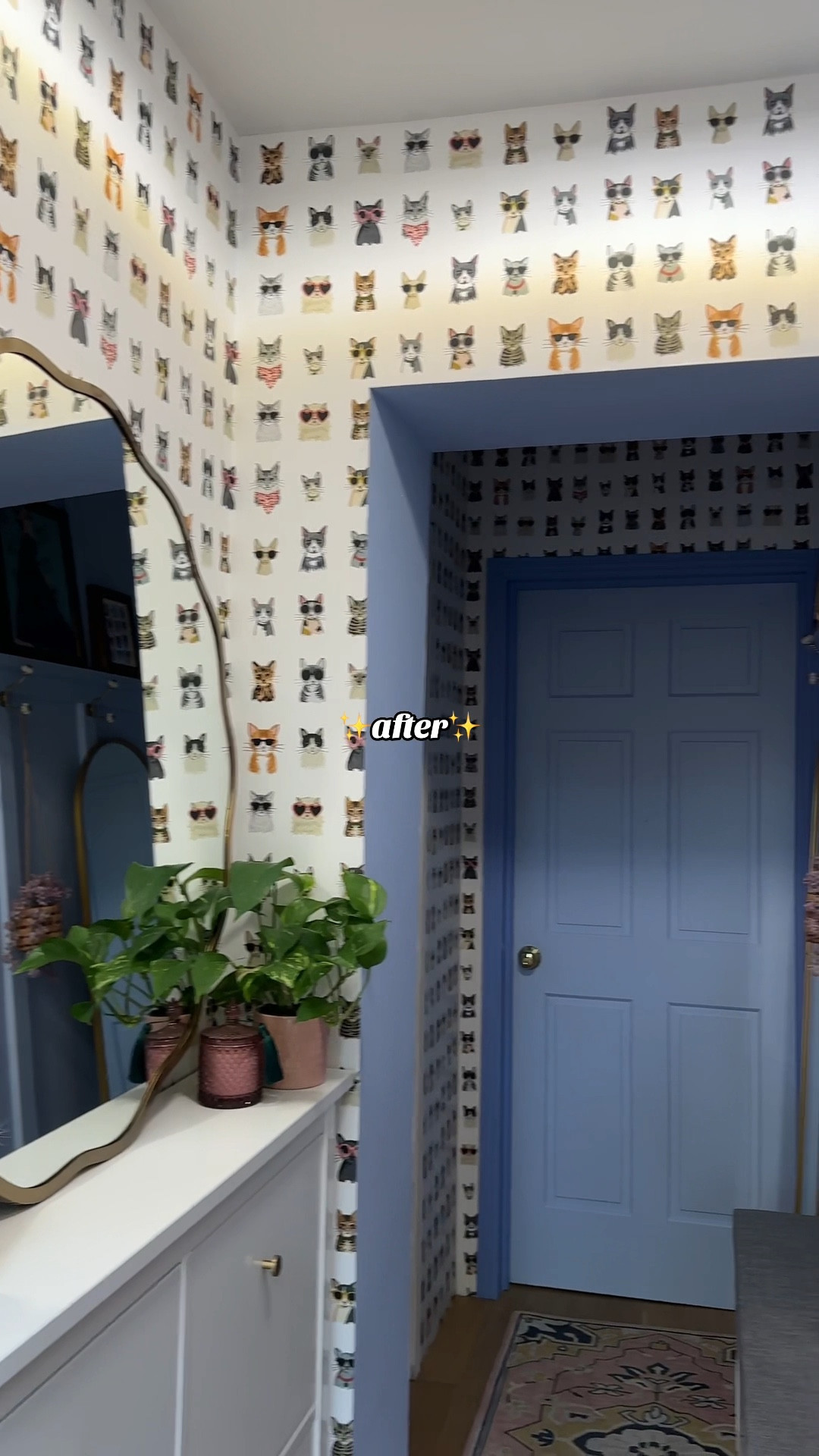 Entryway before and after glow up 🩵✨

#LTKHome #LTKWatchNow #LTKStyleTip