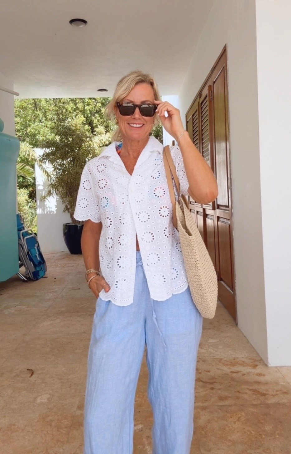 Easy and adorable beach look! 
Top: small
Pants: xs
Swim: small

#LTKTravel #LTKOver40 #LTKSeasonal