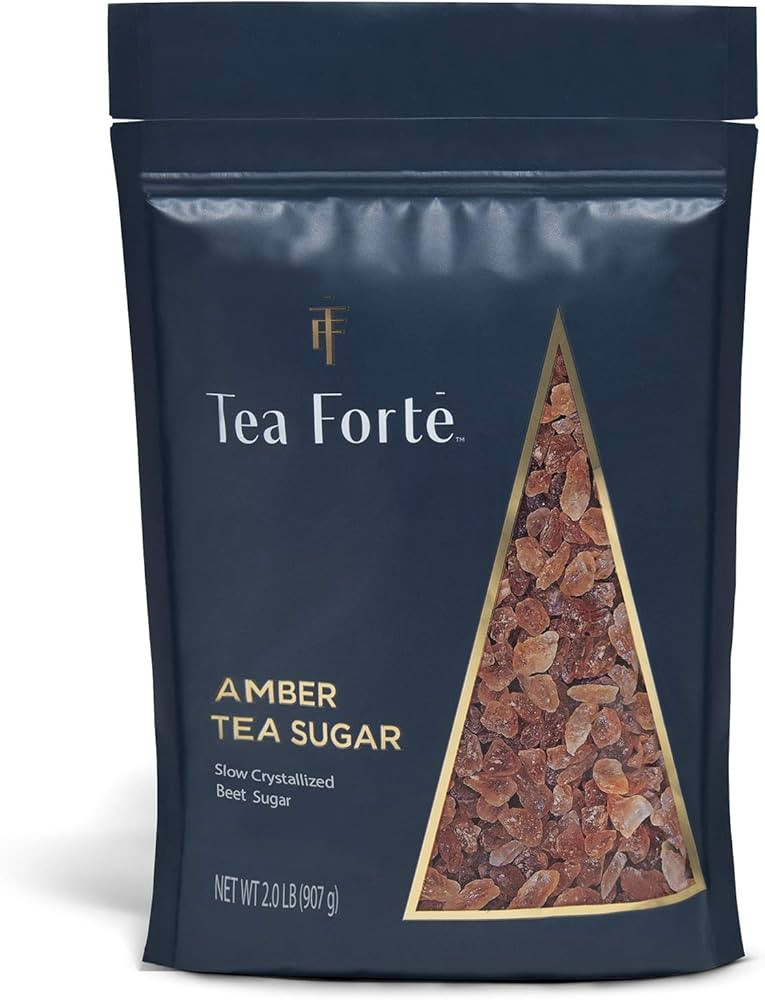 Tea Forte Natural Amber Hue Beet Rock Sugar Crystals for Tea and Coffee, Dissolves Quickly, Vegan... | Amazon (US)