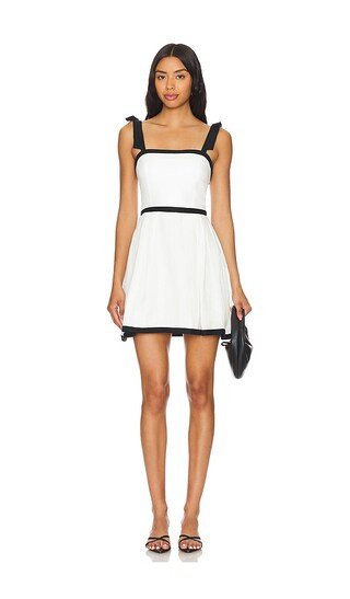Eloisa Mini Dress in Off White & Black | Revolve Clothing (Global)