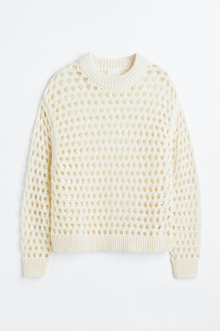 Oversized Pointelle-knit Sweater | H&M (US)