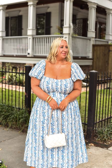 Summer dress style inspo 🫐🧺🤍

This dress is a winner in my book, the beautiful floral, the smocked back, puffy sleeves, this is definitely a Liza dress!

Comes XS-3X, I sized down to my smaller size and got the standard XXL!

#LTKSeasonal #LTKParties #LTKPlusSize