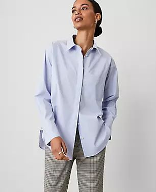 Petite Oversized Button Down Shirt | Ann Taylor (US)