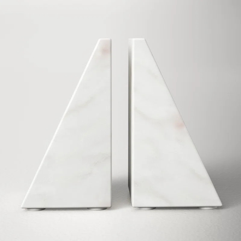 Matheson Glam Marble Non-Skid Bookends (Set of 2) | Wayfair North America