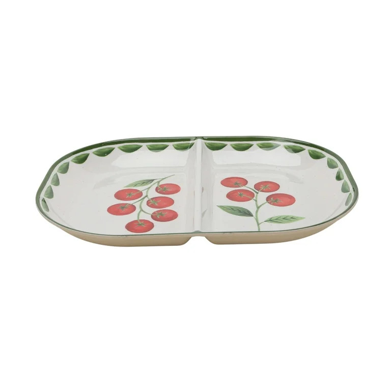Better Homes & Gardens Bamboo Melamine Tomato Beige Serving Tray | Walmart (US)