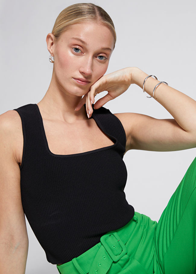 Fitted Square-Neck Ribbed Top | & Other Stories (EU + UK)