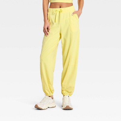 Women's Washed Jersey Jogger Pants - JoyLab™ Yellow XL | Target