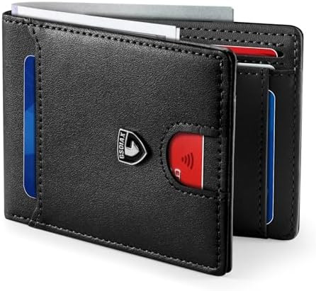 GSOIAX Slim Wallet for Men RFID Blocking Bifold Wallet Carbon Fiber Front Pocket Wallet with 11 C... | Amazon (US)