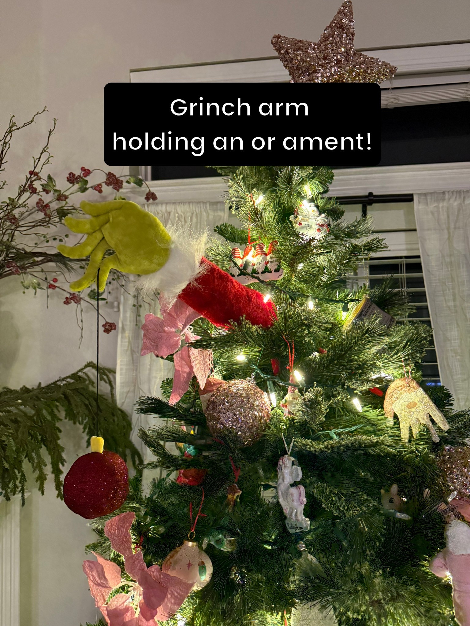Love our grinch arm addition 