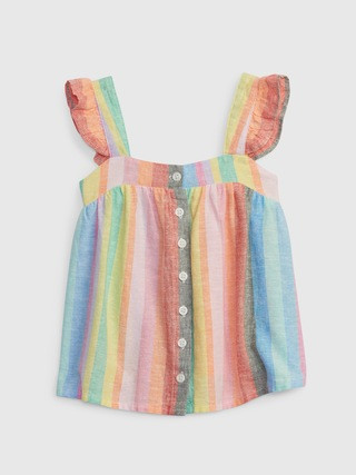 Toddler Linen-Cotton Stripe Tank Top | Gap (US)