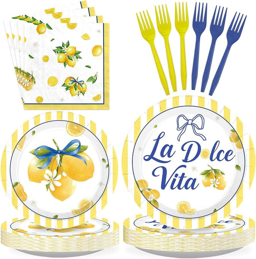 96 Pcs La Dolce Vita Party Decorations, Serves 24 | Amazon (US)