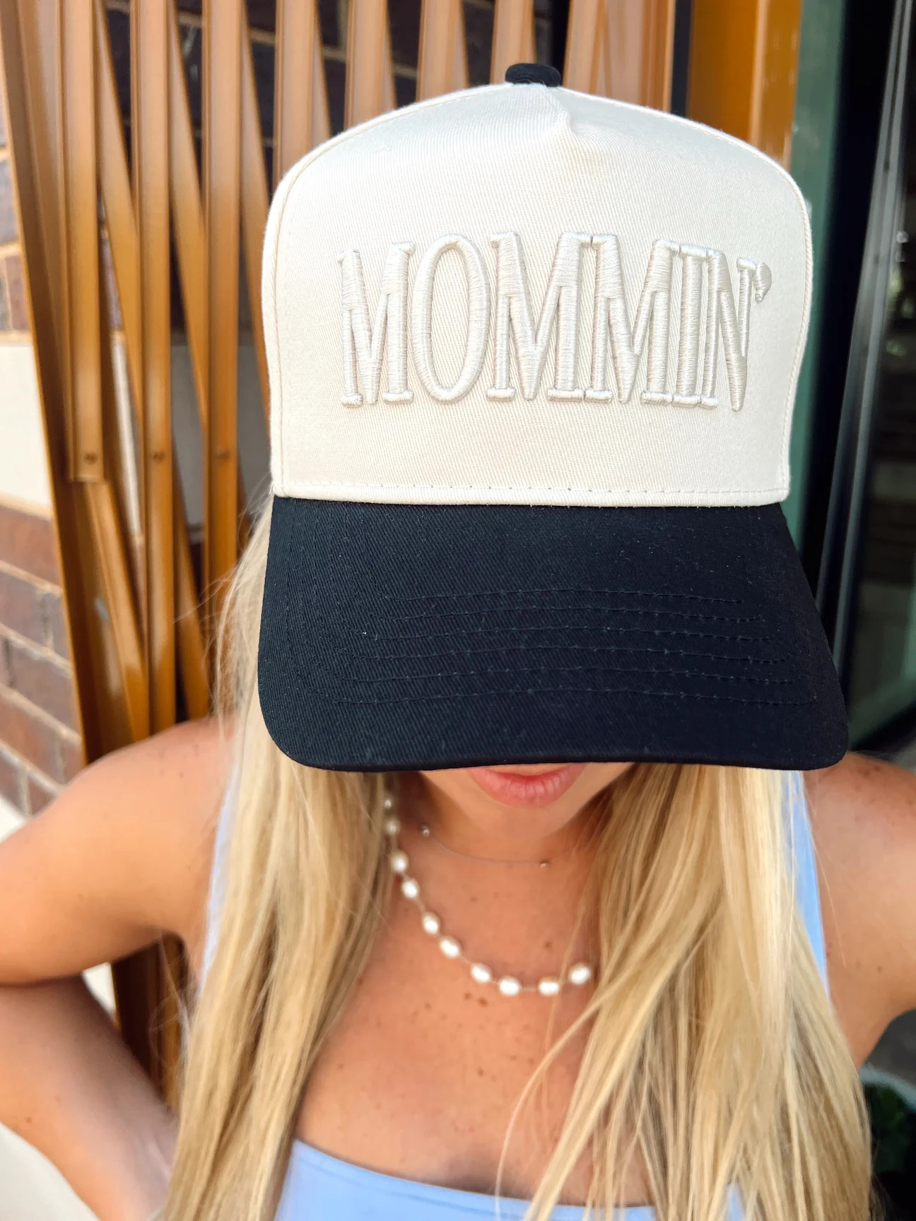 Mommin' - Black Vintage Trucker Hat - PREORDER | KenzKustomz