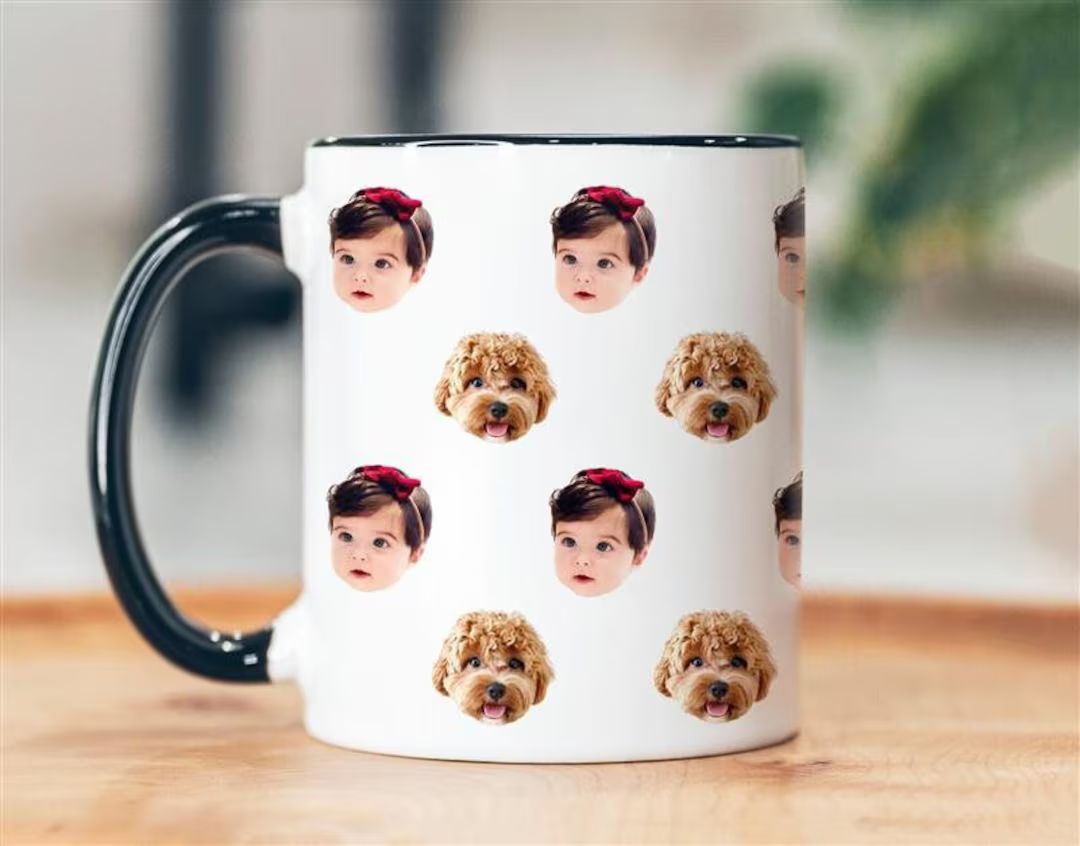 Baby Face Mug Personalized Face Mug Your Dogs Face Mug - Etsy | Etsy (US)