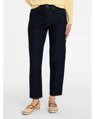 Time and Tru Women's High Rise Barrel Jeans, 28" Inseam, Sizes 0-20 | Walmart (US)