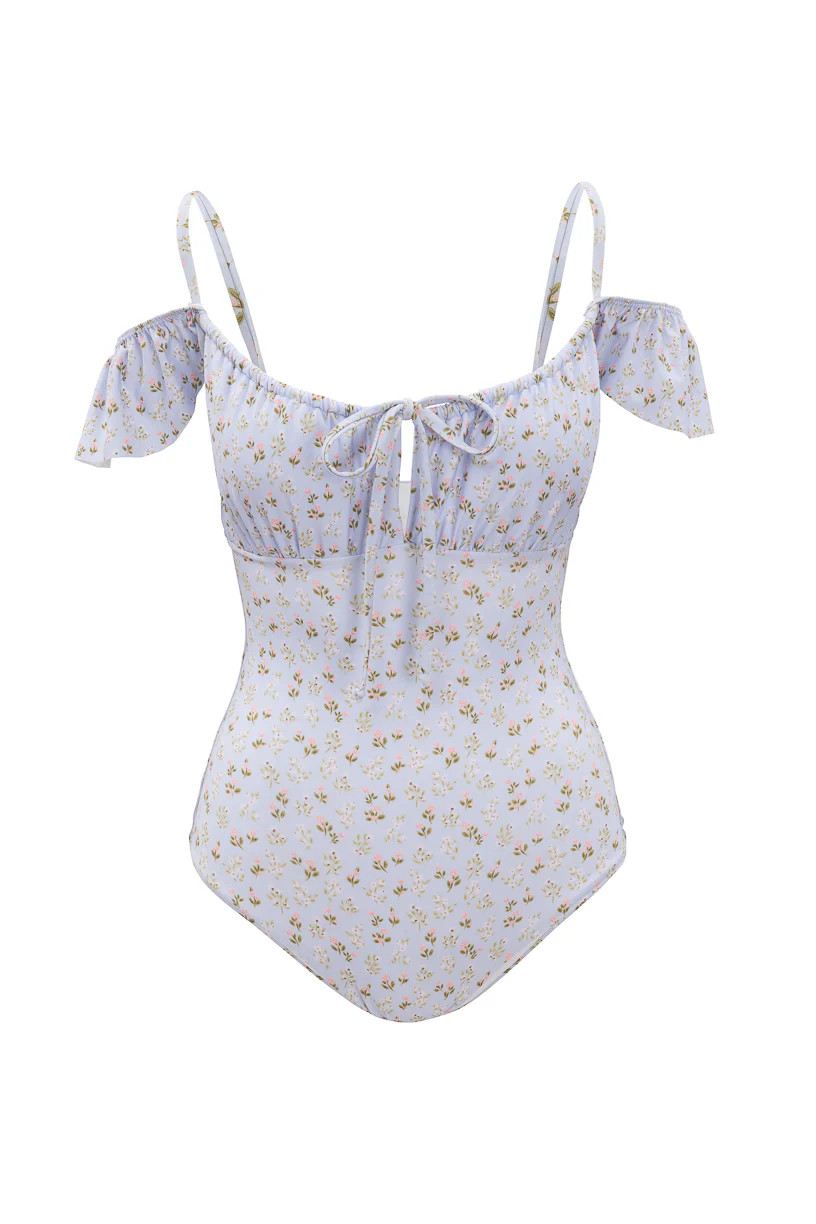 Maise One Piece in Blue Ditsy Floral | Ivy City Co