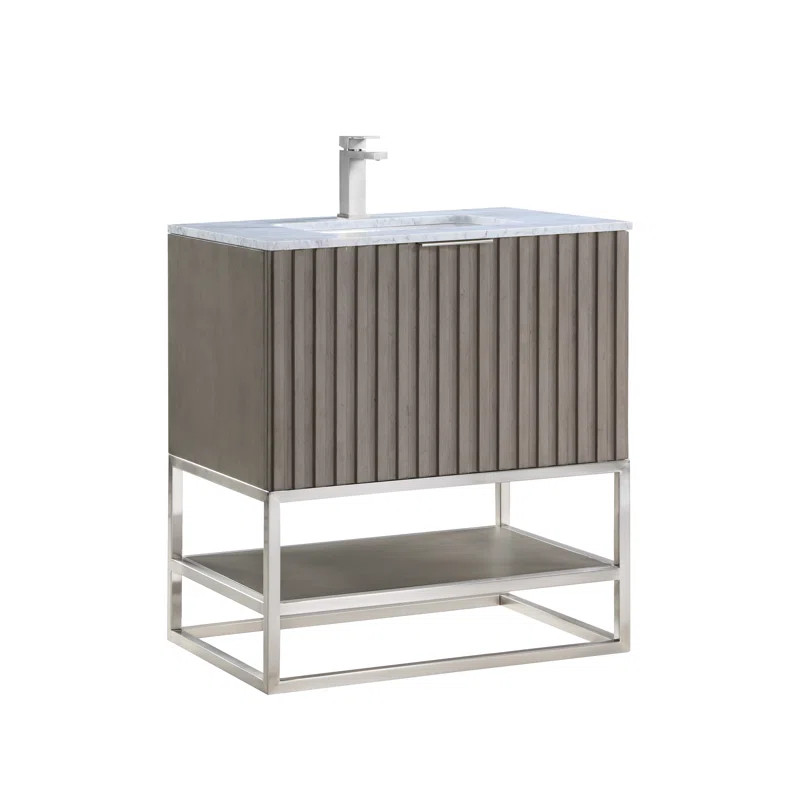 Terra 30'' Free Standing Single Bathroom Vanity with Top | Wayfair North America