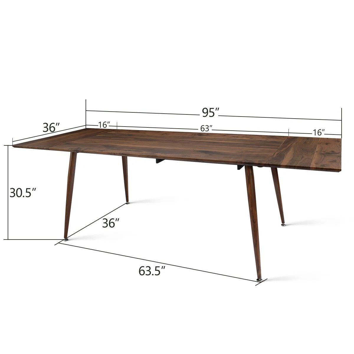 Cloria 95" L Extendable Dining Table | Wayfair North America