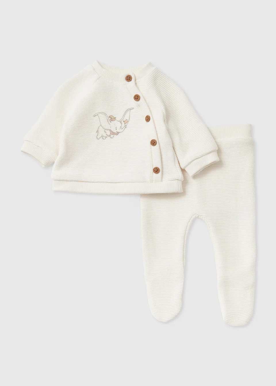 Baby Cream Dumbo Print Sweatshirt & Leggings Set (Newborn-12mths) - Newborn | Matalan (UK)