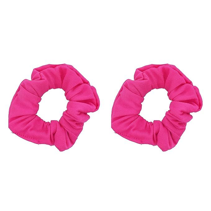 Set of 2 Solid Scrunchies (Hot Pink) | Amazon (US)