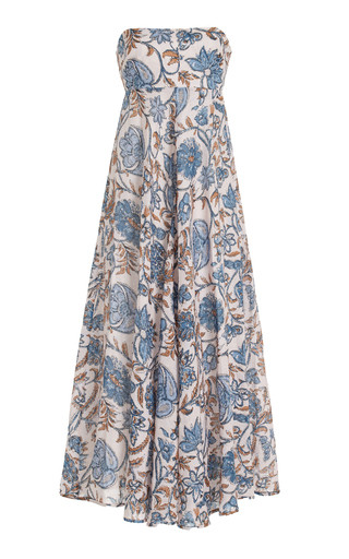 Vitali Bandeau Linen Midi Dress | Moda Operandi (Global)