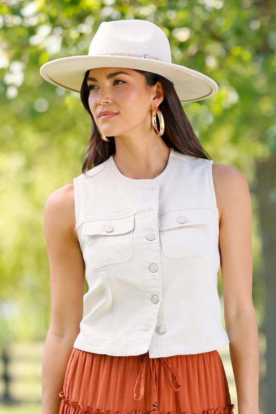 Jute Denim Vest | Cato Fashions