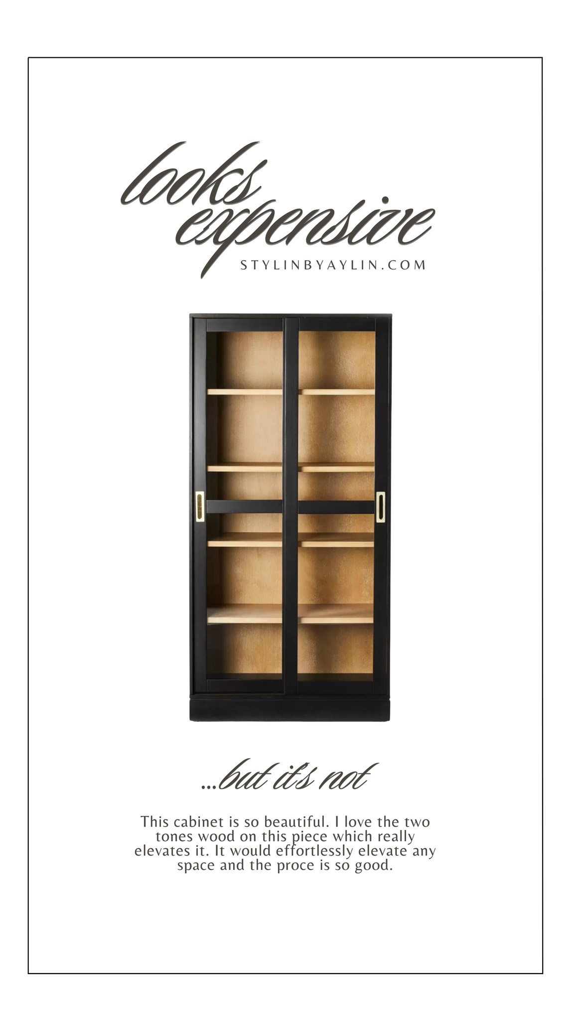 Looks expensive but it’s not! This cabinet is so pretty and looks like a high end piece. #stylinbyaylin

#LTKStyleTip #LTKHome