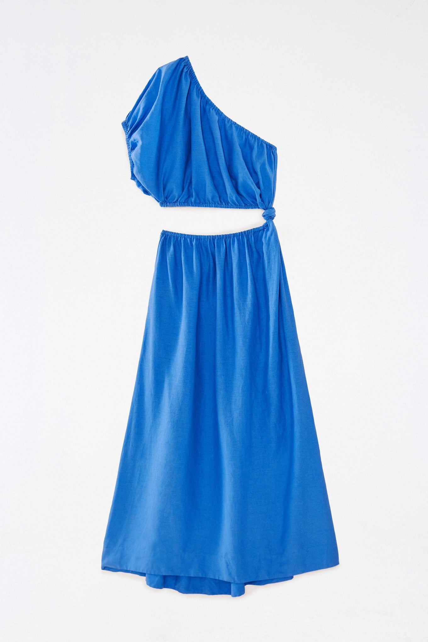 BLUE ONE SHOULDER DRESS | FarmRio (US)