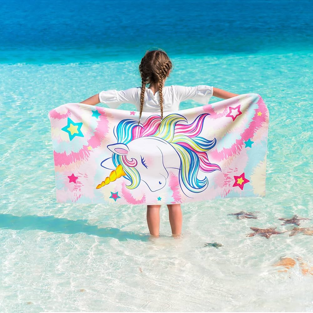WERNNSAI Unicorn Kids Beach Towel for Girls - 76 x 150cm Unicorn Sand Free Swim Towels for Girls ... | Amazon (CA)