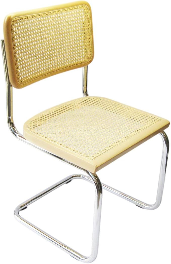 Marcel Breuer Cesca Cane Chrome Side Chair in Natural | Amazon (US)