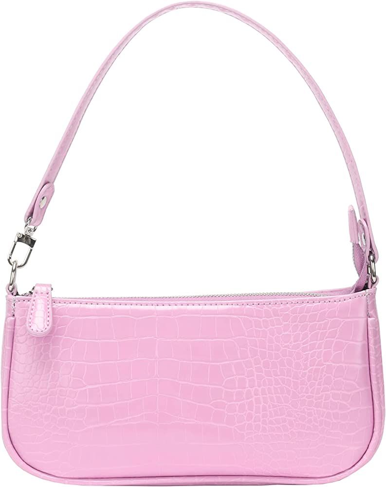 IBIZA VIBE Bag Crocodile Effect Retro Faux Leather Classic Clutch Shoulder Purse Handbag for Women | Amazon (US)