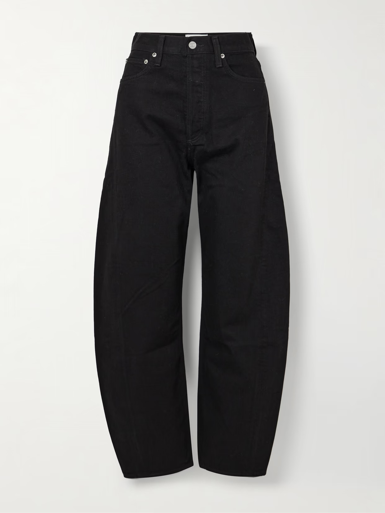 AGOLDE - Luna High-rise Barrel-leg Organic Jeans - Black | NET-A-PORTER (US)