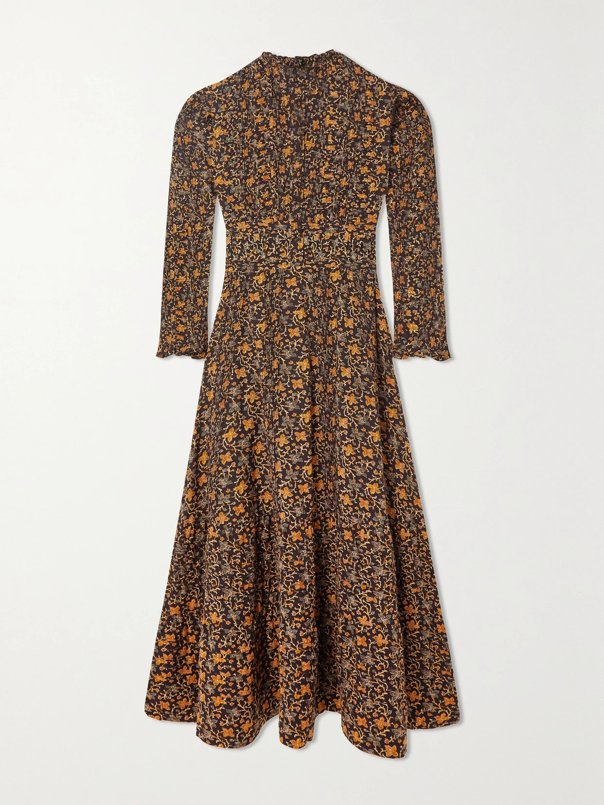 DÔEN - Iliana Floral-print Cotton-blend Maxi Dress - Brown | NET-A-PORTER (US)