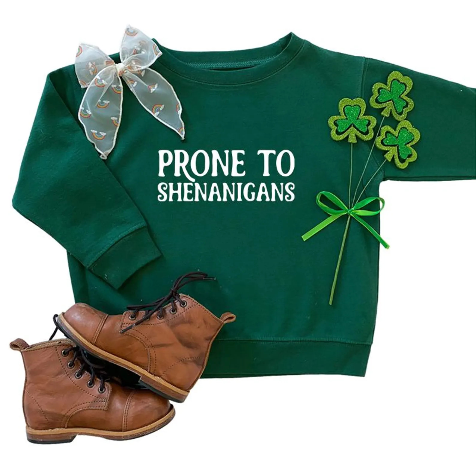 Prone to Shenanigans Toddler St Patricks Day Sweatshirt, St Patrick's Day Shirt for Kids | Boys S... | Etsy (US)
