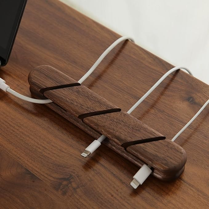 Solid Wood Cable Clips,Cord Organizer for Desk Cable Management with 3M Adhesive,Cord Holder for ... | Amazon (US)