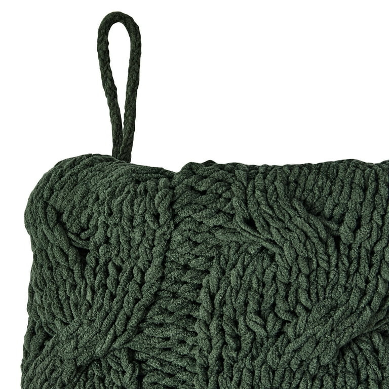 My Texas House Monte Green Cable Knit Christmas Stockings, 20" x 10" (2 Count) | Walmart (US)