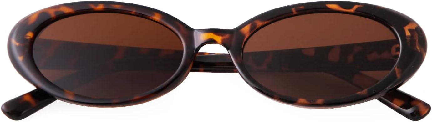 Laurinny 90s Sunglasses for Women Men Retro Oval Sunglasses Glasses | Amazon (US)