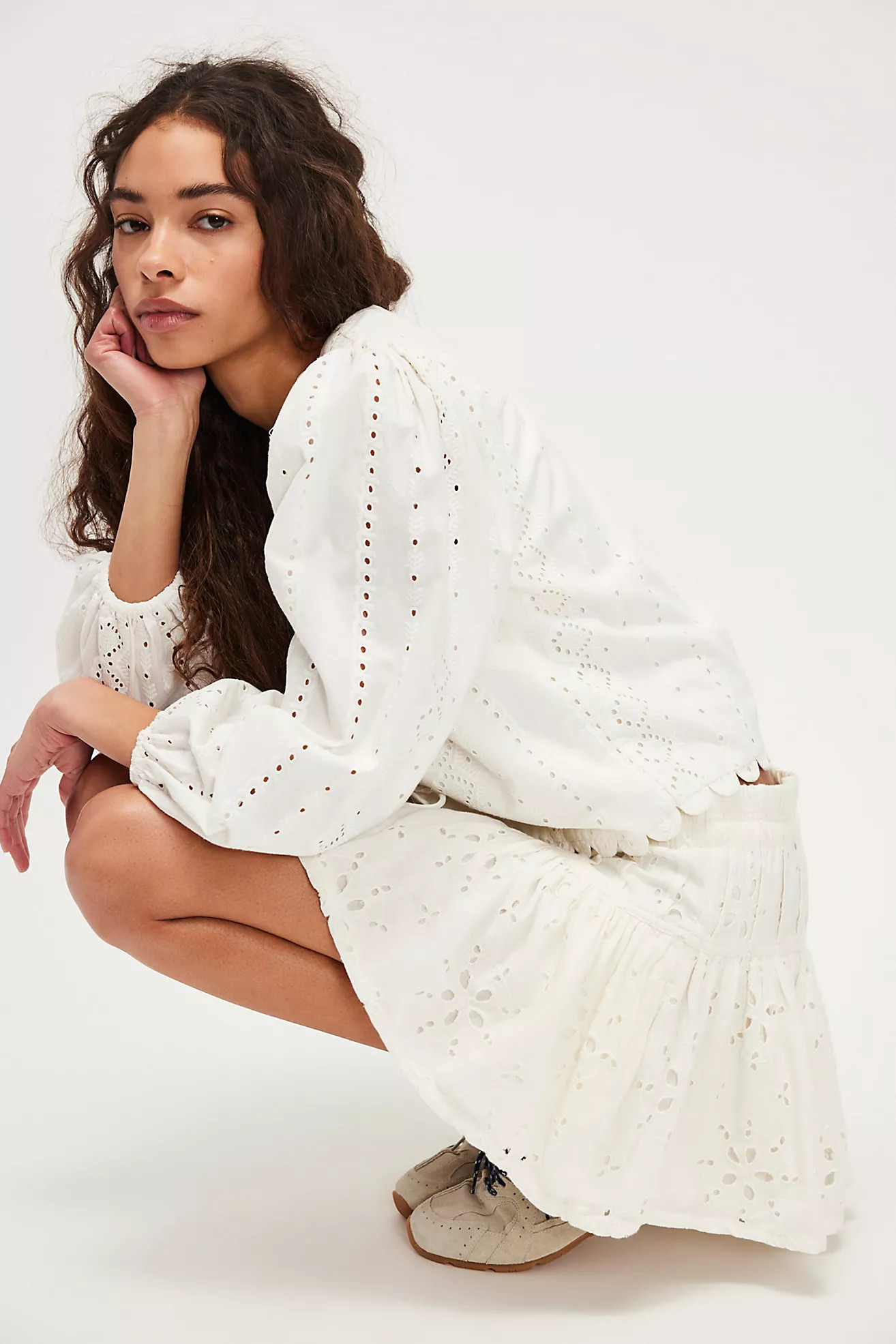 Roselle Eyelet Mini Skirt | Free People (Global - UK&FR Excluded)