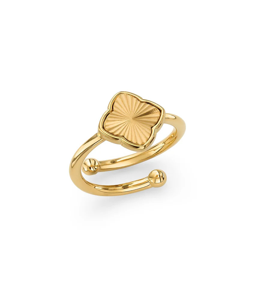 Textured Clover Ring (Gold) | Abbott Lyon
