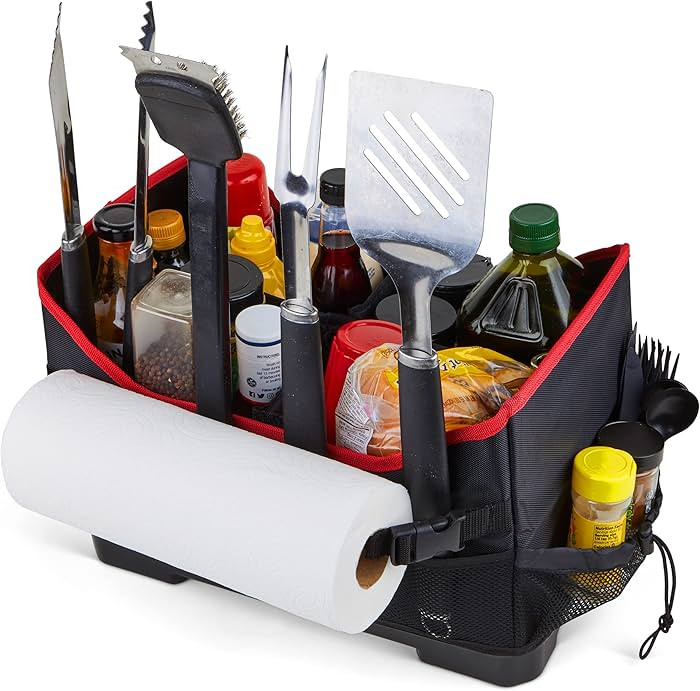 Grillman Large Griddle/Grill Caddy - Blackstone Caddy Organizer with Dividers & Mesh Pockets - Gr... | Amazon (US)