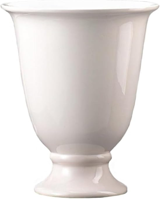 Serene Spaces Living White Porcelain Urn Vase: Pedestal Floral Pot for Natural & Faux Flowers. Pe... | Amazon (US)