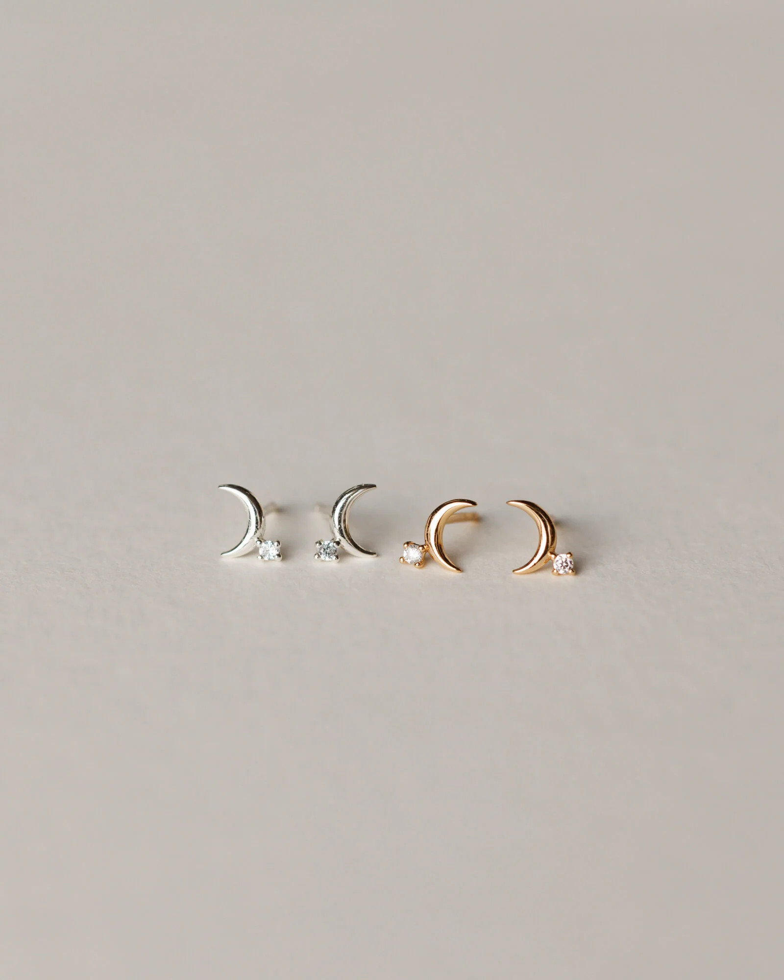 Luna Crescent Moon Studs | GLDN