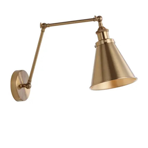 JONATHAN Y Rover Adjustable Arm Metal LED Wall Sconce in Brass Gold at Nordstrom | Nordstrom
