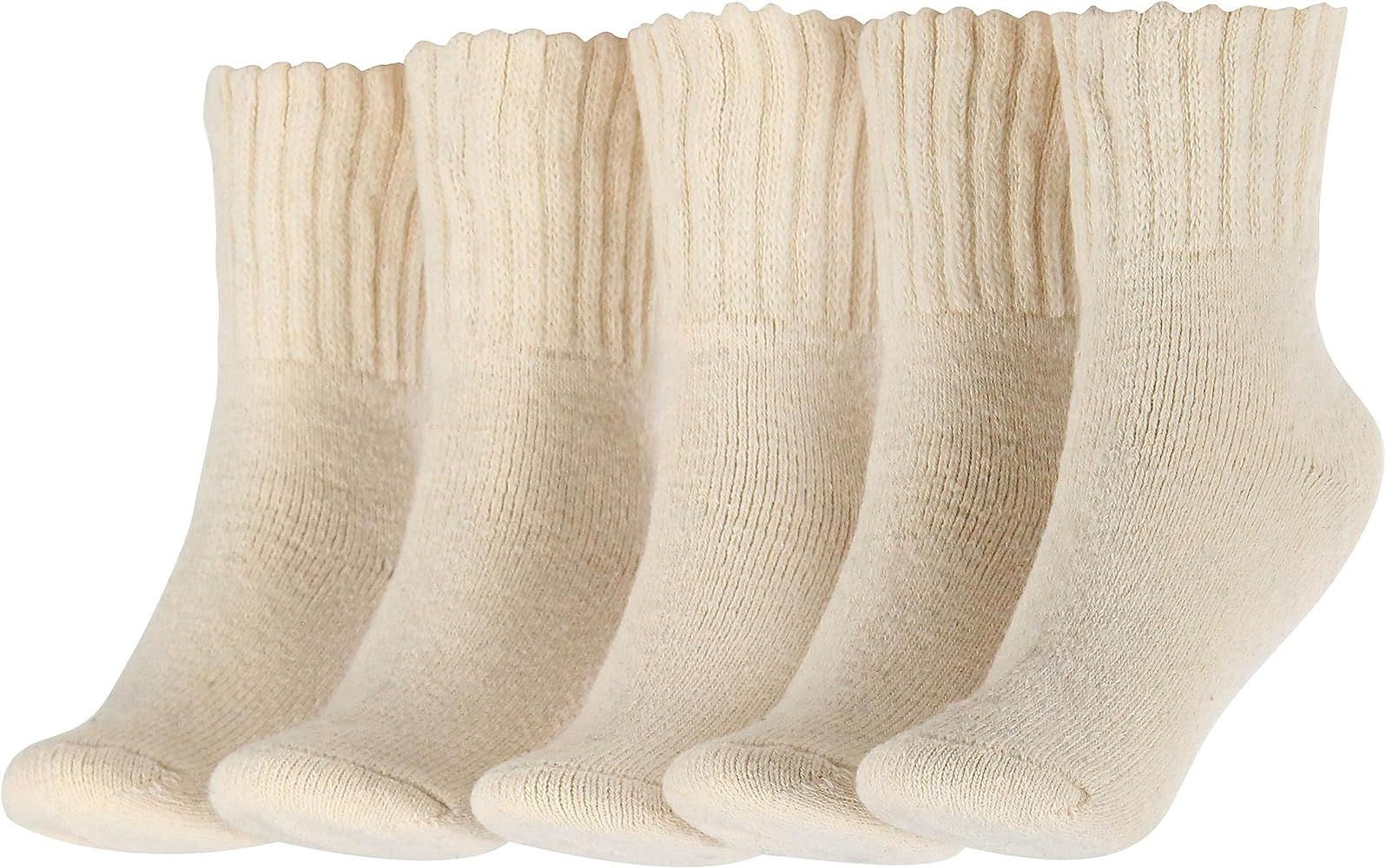 BenSorts Women's Winter Boots Socks Thick Warm Cozy Crew Socks Solid Color Gifts | Amazon (US)